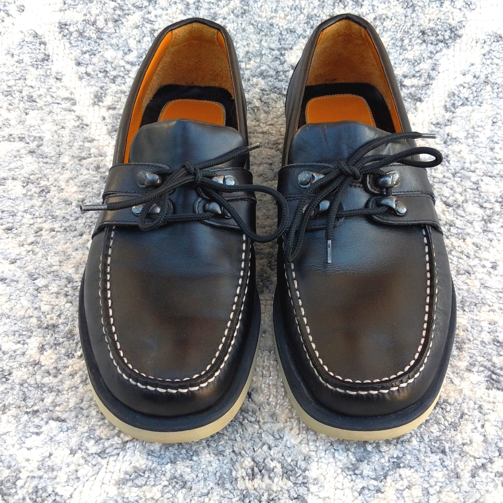 SALVATORE FERRAGAMO LEATHER MENS SPORT LOAFERS